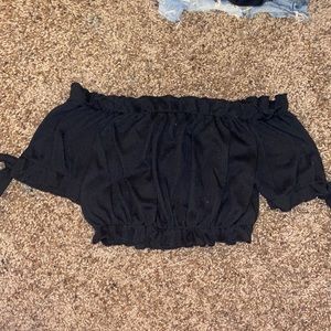 Pretty Little Thing Black Elastic Top